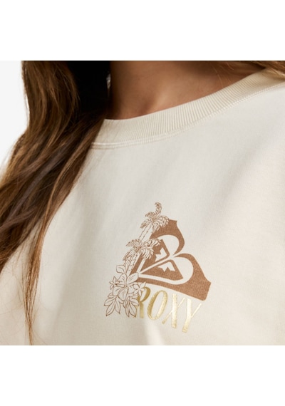 Roxy Roxy Surf Stoked Crew Terry Vint. Kadın Sweatshirt Tec0 Ekru