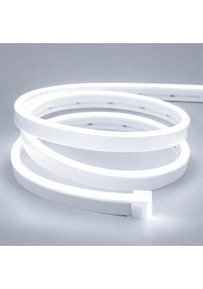 Neon Şerit Led 12v Volt Esnek Silikonlu Aydınlatma 2mt- Beyaz Beyaz
