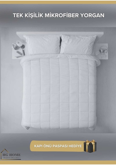 Tek Kişilik Comfort Microfiber Yorgan Beyaz