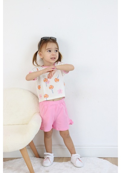 Harika Kids Kız Çocuk Lolipop Baskılı Şortlu İkili Takım 001