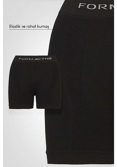 Uniquetrenders Erkek Dikişsiz/seamless Nefes Alabilen Boxer Siyah