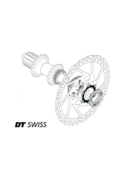 Dt Swıss My17 Center Lock Göbeği 6 Bolta Çeviren Adaptör Siyah
