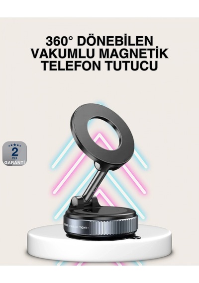 Güçlü Mıknatıslı Vakumlu Araç Telefon Tutucu Alüminyum Gövde Çok Renkli