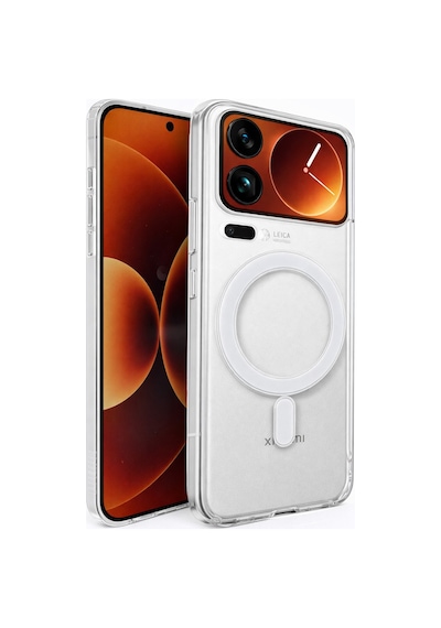 Redmi 17 Pro Max Uyumlu Kamera Korumalı Magsafe Wireless Şarj Özellikli Lüks Şeffaf Silikon Telefon Kılıfı Resimdeki