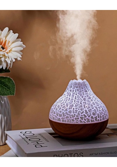 Busstier Santorini Ultrasonik Hava Nemlendirici 7 Renk Led Işıklı Aromaterapi Buhar Makinesi Volkan Tasarım