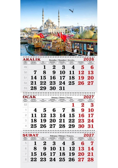 2027 Yılı Gemici Takvimi-eminönü Ve Tarihi Balıkçılar