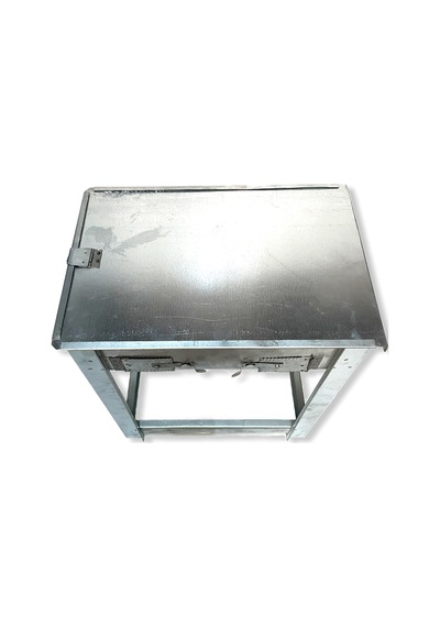 Galvanizli Kapaklı Mangal Sabit Ayaklı Inox