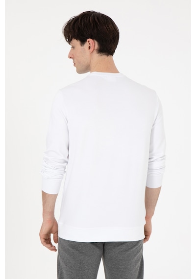 U.S. Polo Assn. Erkek Regular Fit Bisiklet Yaka Beyaz Sweatshirt 50290778-VR013