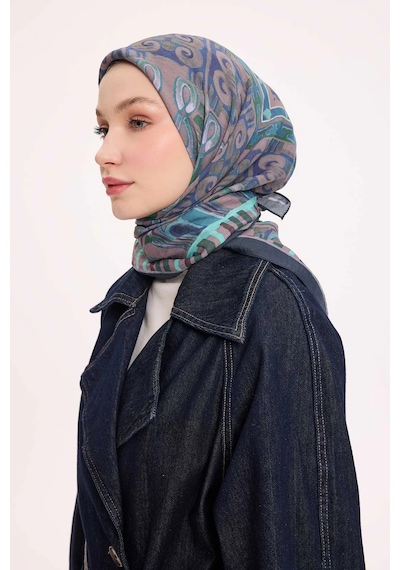 Silk Home Dört Mevsim Antik Motif Viskon Velora Eşarp 6420 Gül Kurusu