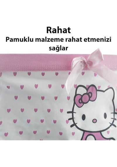 Kız Çocuk Desenli Boxer 5'li Çok Renkli