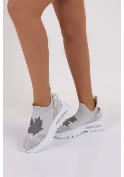 Dgn 070 Kadin Yazili Sneaker 070-2252-R45615 Gümüş
