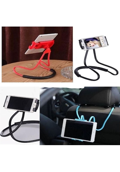 Telefon Tablet Tutucu Boyuna Asılan Bisiklet Oto Masa Üstü Siy...