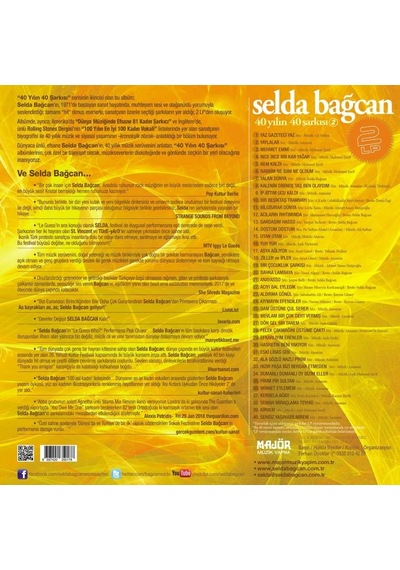 Selda Bağcan 40 Yılın Şarkıları 2 - Renkli 2 Plak