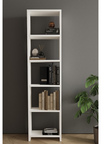Classy 102asya 5 Raflı Tek Parça Kitaplık Beyaz Classy 102asya 5 Raflı Tek Parça Kitaplık Beyaz