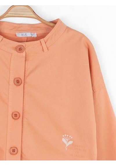 Nk Kids Kız Çocuk Pamuklu Planet Ceket-15557 Turuncu