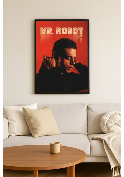 Mr. Robot Siyah Ahşap Çerçeveli Poster, Dizi Duvar Tablosu
