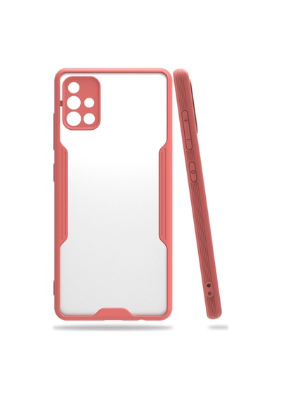 Samsung Galaxy  Uyumlu,  A71 Kılıf Platin Silikon - Pembe