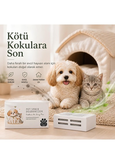 Tr Pet Space Deodorizer Doğal Aktif Karbon Koku Giderici 75 G, Kedi Kumu, Evcil Hayvan Yatağı, Kafes Ve Ev İçin Par
