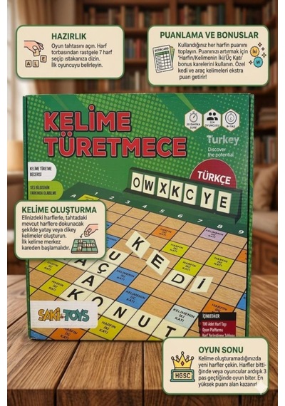 Kelime Türetmece Kutu Oyunu Zekanı Konuştur, Kelimeleri Yarıştır