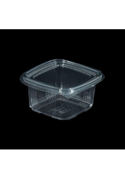 Kullan At Plastik Kilitli Şeffaf Düz Kapaklı Gıda Sakalam Kabı Sızdırmaz Kap 100 x 375 G