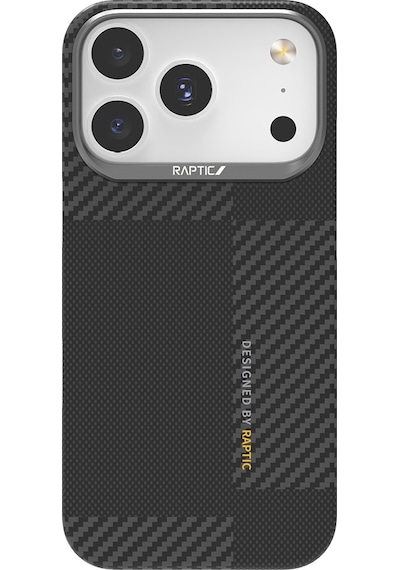 Apple Uyumlu iPhone 17 Pro Max Kılıf M-safeli 600d Metal Kamera Çerçeveli Raptic Aramid Fiber Geotik Serisi Siyah