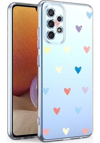 Ceptecepnet Samsung Galaxy A53 İle Uyumlu Özel Tasarım Baskılı Kamera Korumalı Şeffaf Telefon Kılıfı 2
