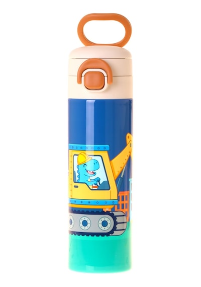 Kaukko Kids 520 Ml Dinazor Ve İş Makinesi Baskılı Mavi - Sarı Erkek Çocuk Çelik Termos Matara Çift İçim Kilitli Kapak - L5372 Kaukko Kids 520 Ml Dinazor Ve İş Makinesi Baskılı Mavi - Sarı Erkek Çocuk Çelik Termos Matara Çift İçim Kilitli Kapak - L5372