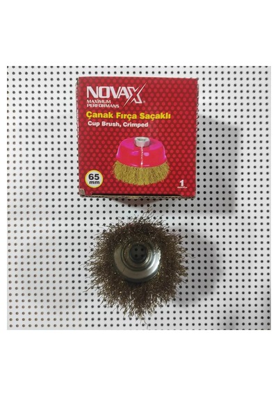Novax Çanaklı Fırça Saçaklı Daire Fırça Çanak Tip 65 Mm 1 Adet