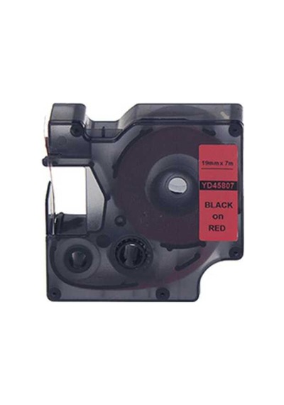 Dymo 45807 Uyumlu Kırmızı-siyah D1 Yedek Şerit 19mm X 7m