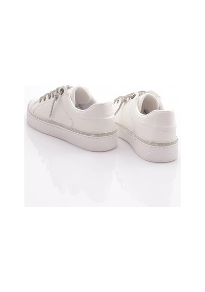 Dgn 2475 Kadin Taş İp Bağcikli Sneaker Ayakkabi 2475-1571-R0198 Beyaz