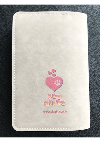 Vip Gift Pet Pasaport Kılıfı Ev Hayvanı Kedi Köpek Nil Yeşili Vegan Deri P Pembe