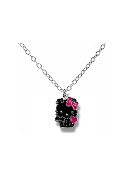 Dark Angel Hello Kitty Figürlü Kolye 60 Cm Zincirli Gotik Ve Sevimli Takı Çok renkli