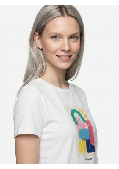LOFT Loose Fit Kadın Tshirt K.kol Lf2042618 Q1.v1 Beyaz