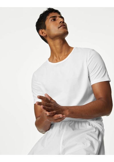 Marks & Spencer 3'lü Cool&fresh Kısa Kollu Atlet Seti T14004501ı Beyaz