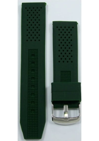 Lacost Model Saat Kordonu Haki Yeşil 24Mm Silikon Kordon