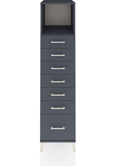 Kronos Dolap Tek Raflı 7 Çekmeceli 44x59x182 Antrasit-antrasit Antrasit Kronos Dolap Tek Raflı 7 Çekmeceli 44x59x182 Antrasit-antrasit Antrasit
