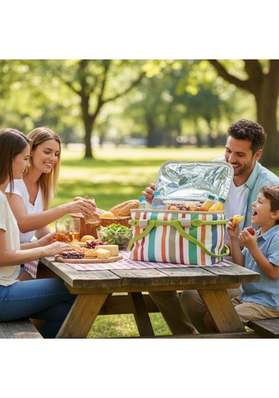 25 Lt Piknik Sepeti 1308 Picnic Bag -330 Karışık/Çok Renkli