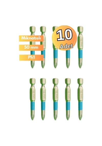 Adapazarlama 10 Adet Mıknatıslı Ph1 S2 Vidalama Ucu Seti