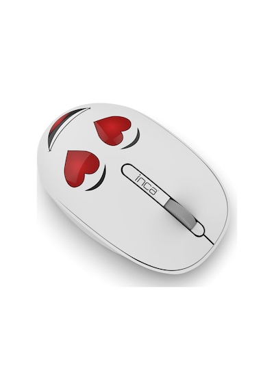 Inca Wenny Iwm-245bt Desing 3d Wireless Mouse- Beyaz, Sevimli Emoji Karakterli,2.4 Ghz Nano Usb,ergonomik Zarif Kullanım Şekli, Konforlu Dokunuş Hissi,1200 Dpi, 10m Çekim Mesafesi,uyku Modu