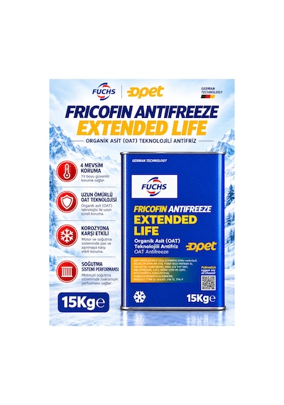 Opet Fuchs Extended Life 15 Kg Oat Organik Uzun Ömürlü Konsantre Antifriz