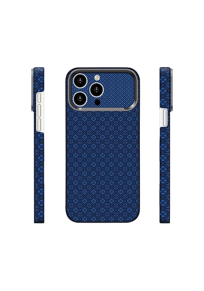 Apple iPhone Uyumlu 14 Pro Max Kılıf Magsafe Şarj Özellikli Premium Retro Çiçek Desenli Kamera Ve Lens Korumali Velix Sert Pc Kapak Lacivert