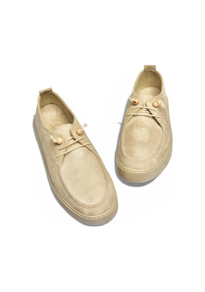 Fox Shoes Y602170902 Bej Süet Bağcıklı Casual Ayakkabı Bej