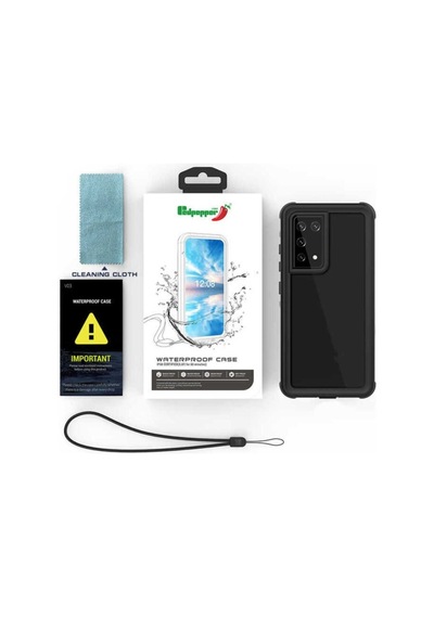 Galaxy S21 Ultra Kılıf 1-1 Su Geçirmez Kılıf Siyah