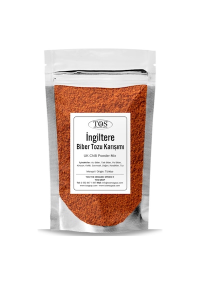 Tos The Organic Spices İngiltere Biber Tozu Karışımı 250 G Uk Chilli Powder Mix