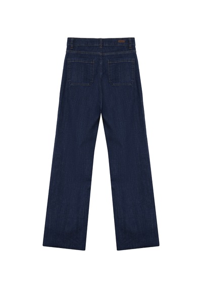 Jeep Mavi Kadın Bol Kesim Yıkamalı Denim Pantolon J5wl-pnt7119 Koyu İndigo