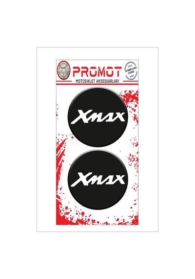 Xmax 3d Kabartmalı Damla Logo Sticker 5cm 03