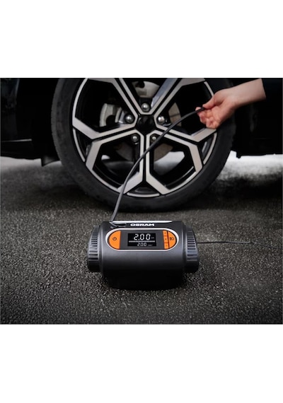 Osram 12v Lastik Şişirme Hava Kompresörü 180w 0-100 Psı / 0-6.9 Bar / 4 Dk Dijital