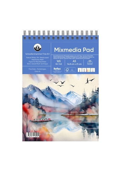 Mix Media Pad Çok Amaçlı Sanatsal Defter 165 Gr A5 25 Yp