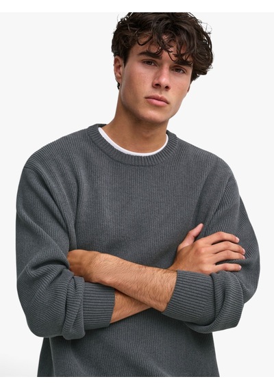 Only & Sons Onsrodger Rlx Crew Neck Knıt Erkek Gri Kazak - 22039789