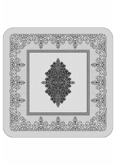 Gri Modern Klasik Banyo Halısı Klozet 2'li Paspas Seti Bs281n11